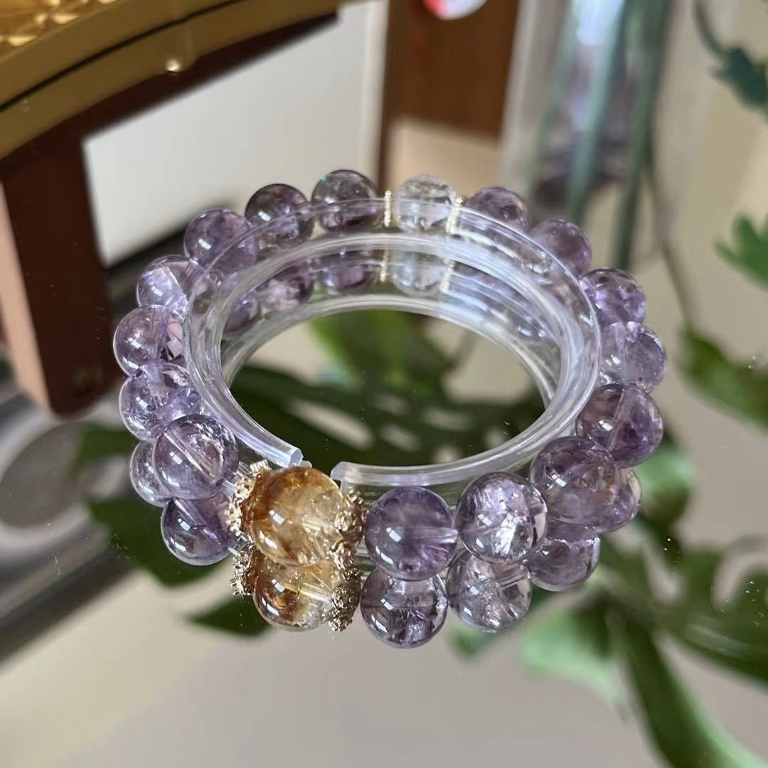 Natural Amethyst Bracelet for Good Luck and Fortune