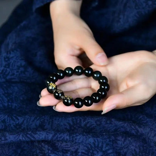 Natural obsidian bracelet to protect safety and eliminate negative energy