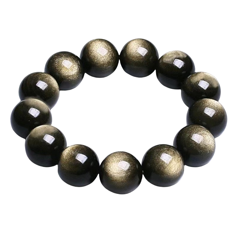 Obsidian bracelet for men and women, crystal Buddhist beads for couples