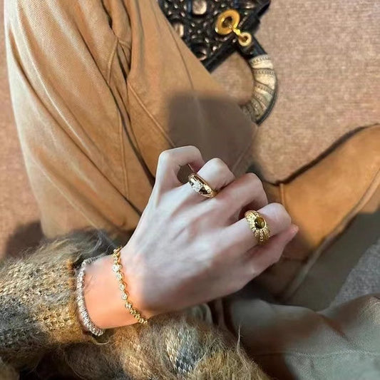 INS style high-end wide ring